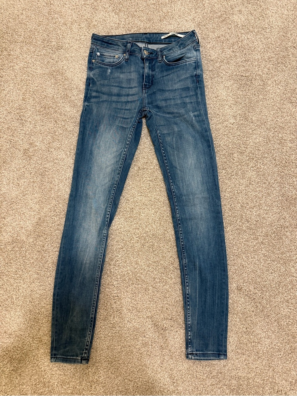 Zara Women's Skinny Jeans in Medium Blue Wash